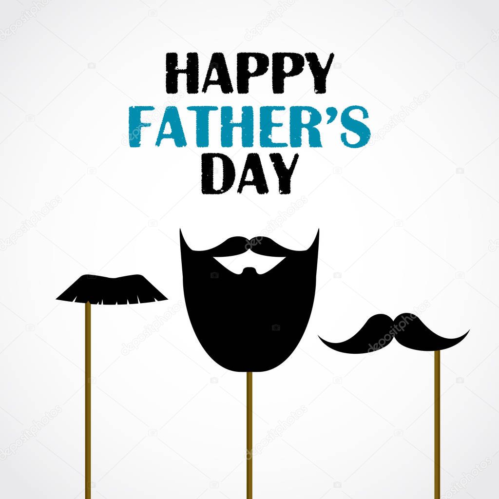 Happy fathers day. Vector greeting card