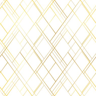 Sigorta primi stil seamless modeli. Beyaz zemin üzerine altın çapraz çizgiler