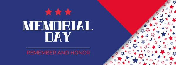 Memorial day. Remember and honor. Vector banner — Stock Vector