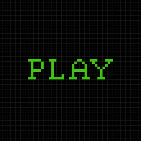 Joga. Mensagem de texto de pixel vetorial. Fonte Pixel art —  Vetores de Stock