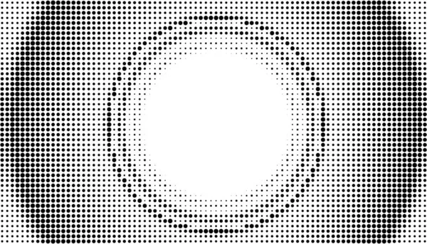 Round dotted abstract background. Vector halftone effect circle backdrop. For overlay design — 스톡 벡터