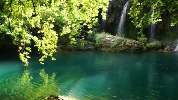 Kursunlu vattenfall på Antalya — Stockvideo