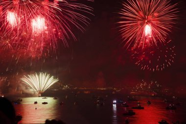 October 29, 2019 Republic Day celebrations and  fireworks at Istanbul Bosphorus