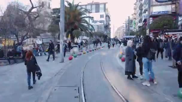 Stanbul Türkiye Mart 2020 Stanbul Stanbul Daki Kadıköy Bahariye Caddesi — Stok video