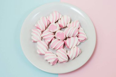 Üstten Görünüm fotoğraf plaka tam ortasında lezzetli lokum gibiydi