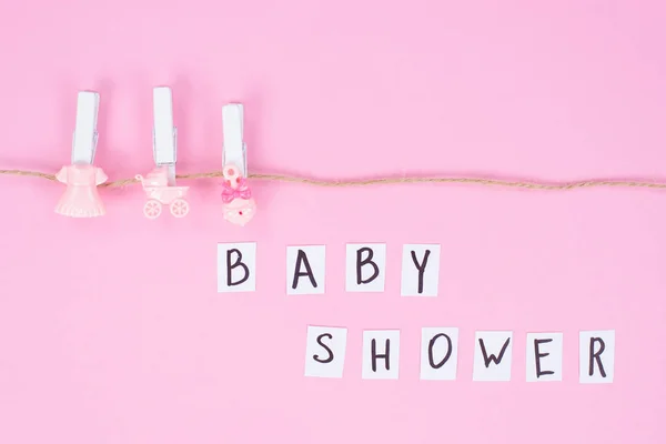 Babyduschkonzept. Foto von minimalen Hintergrund mit beeautiful — Stockfoto