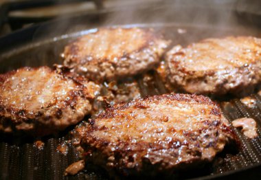 parti için ızgara hamburger