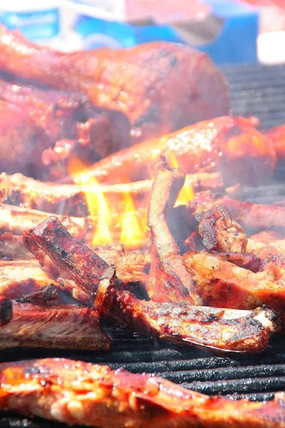 Bbq 的户外派对 — 图库照片