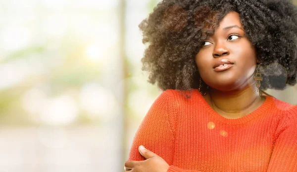 Beautiful African Woman Confident Happy Big Natural Smile Laughing Natural — Stock Photo, Image