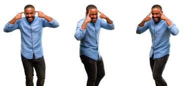 Sakal şüphe ifade, Afro-Amerikan adamla şaşırtmak ve kavramı, belirsiz gelecek merak ediyorum