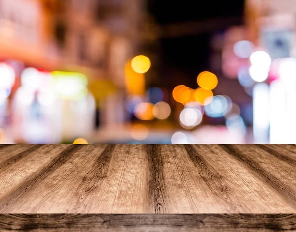 Tom Träbord Styrelsen Framför Suddig Bakgrund Kan Användas För Visning — Stockfoto