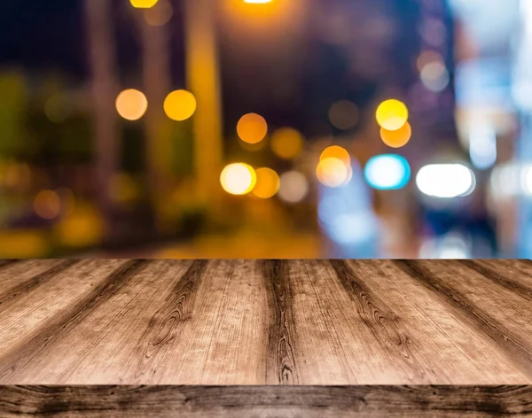 Tom Träbord Styrelsen Framför Suddig Bakgrund Kan Användas För Visning — Stockfoto