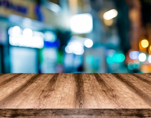 Tom Träbord Styrelsen Framför Suddig Bakgrund Kan Användas För Visning — Stockfoto