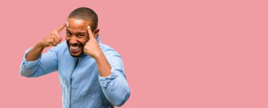 Sakal şüphe ifade, Afro-Amerikan adamla şaşırtmak ve kavramı, belirsiz gelecek merak ediyorum