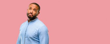 Sakal şüphe ifade, Afro-Amerikan adamla şaşırtmak ve kavramı, belirsiz gelecek merak ediyorum