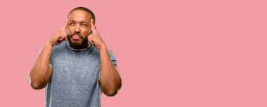 Sakal şüphe ifade, Afro-Amerikan adamla şaşırtmak ve kavramı, belirsiz gelecek merak ediyorum