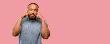 Sakal şüphe ifade, Afro-Amerikan adamla şaşırtmak ve kavramı, belirsiz gelecek merak ediyorum