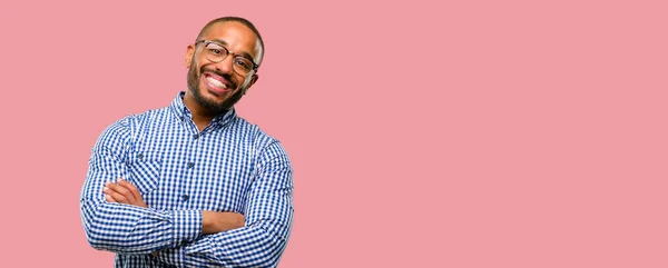 자신감과 수염을 아프리카계 미국인 — 스톡 사진