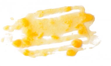 Kayısı reçel spread beyaz arka plan üzerinde izole