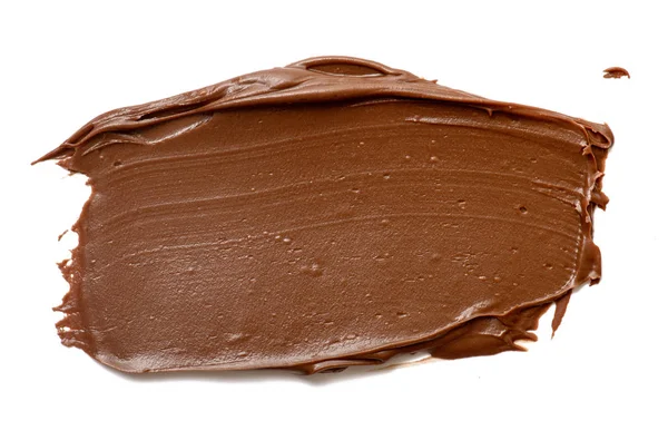 Crema di cioccolato diffusione isolata su sfondo bianco. Prodotti alimentari — Foto Stock