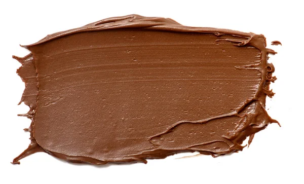Krémes csokoládé elossza azokra elszigetelt fehér backround. Élelmiszer-ba — Stock Fotó