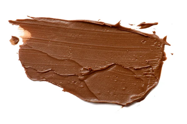 Crema di cioccolato diffusione isolata su sfondo bianco. Prodotti alimentari — Foto Stock