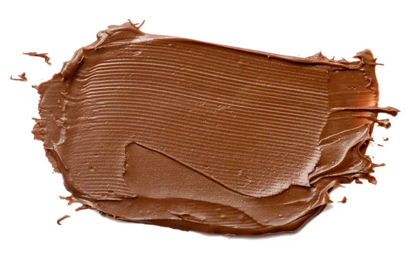 Krémes csokoládé elossza azokra elszigetelt fehér backround. Élelmiszer-ba — Stock Fotó