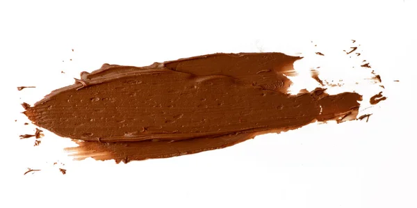 Tartinade au chocolat isolée sur fond blanc. Délicieux aliments — Photo