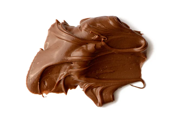 Шоколад распространяется изолированно на белом фоне. Вкусная еда — стоковое фото