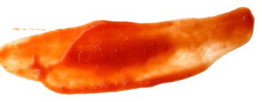 Beyaz arkaplanda yalıtılmış ketçap domates sosu