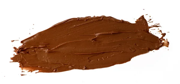 Csokoládé Elterjedt Elszigetelt Fehér Háttér Finom Élelmiszer Dizájn — Stock Fotó