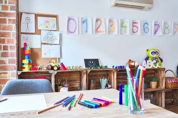 Hermosos Juegos Esquina Escritorio Jardín Infantes — Foto de Stock