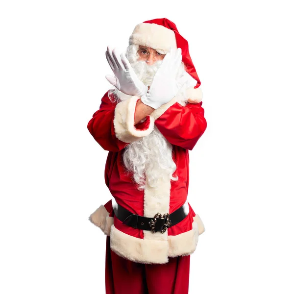 Medioevo Bell Uomo Che Indossa Costume Babbo Natale Barba Piedi — Foto Stock