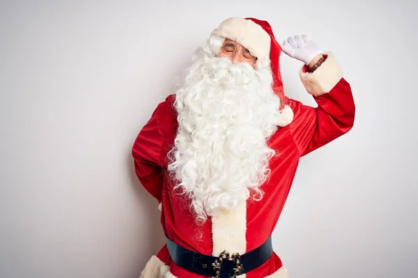 Medioevo Bell Uomo Che Indossa Costume Babbo Natale Piedi Uno — Foto Stock