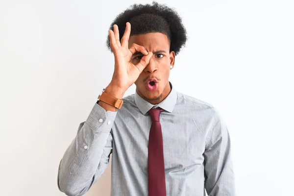 Jeune Homme Affaires Afro Américain Portant Une Cravate Debout Sur — Photo