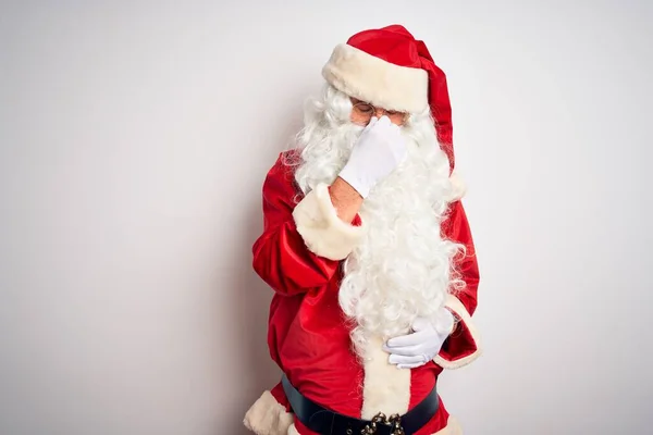 Medioevo Bell Uomo Che Indossa Costume Babbo Natale Piedi Sopra — Foto Stock