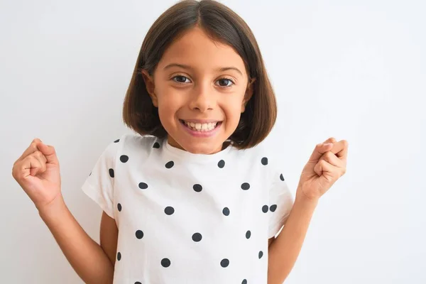 Junges Schönes Mädchen Lässigem Shirt Das Vor Isoliertem Weißem Hintergrund — Stockfoto
