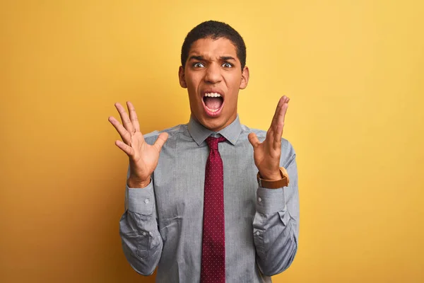 Junge Gut Aussehende Arabische Geschäftsmann Hemd Und Krawatte Über Isoliertem — Stockfoto