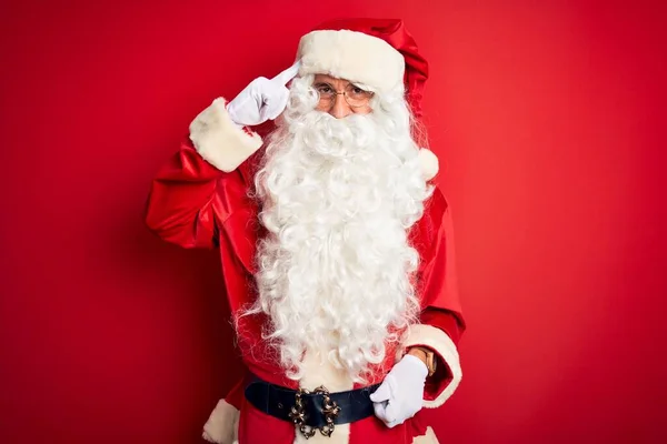 Medioevo Bell Uomo Che Indossa Costume Babbo Natale Piedi Sopra — Foto Stock