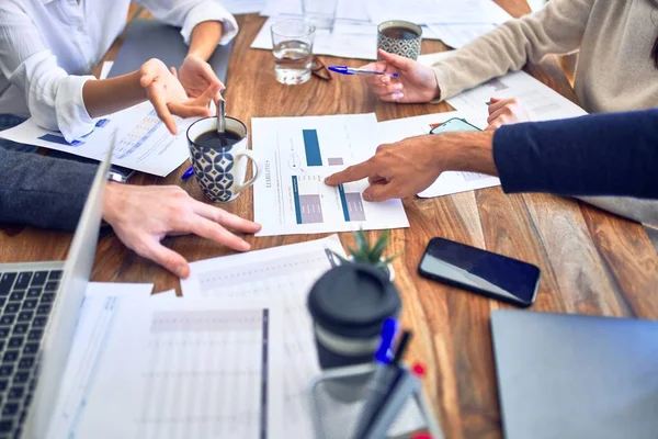 Group Business Workers Working Together Office — Stock Photo, Image