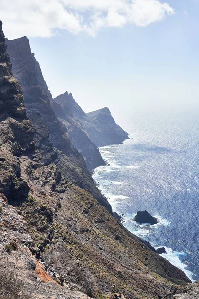 Krásný Výhled Atlantické Pobřeží Útesu Kanárském Ostrově — Stock fotografie
