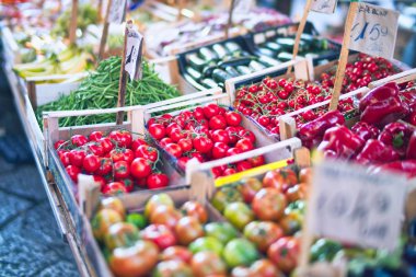Colorful vegetables at the street market