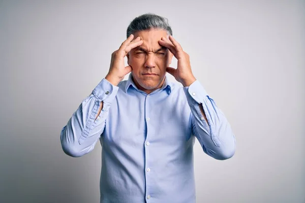 Medioevo Bell Uomo Affari Dai Capelli Grigi Che Indossa Camicia — Foto Stock