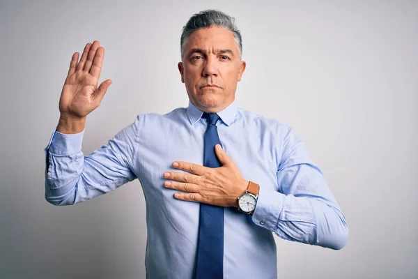 Medioevo Bell Uomo Affari Dai Capelli Grigi Che Indossa Camicia — Foto Stock