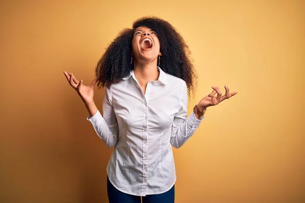 Jeune Belle Femme Afro Américaine Élégante Avec Des Cheveux Afro — Photo