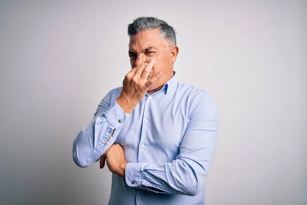 Medioevo Bell Uomo Affari Dai Capelli Grigi Che Indossa Camicia — Foto Stock