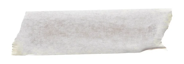 Weißes Klebeband Auf Isoliertem Hintergrund Leere Befestigungsverpackung Faltiger Aufkleber — Stockfoto