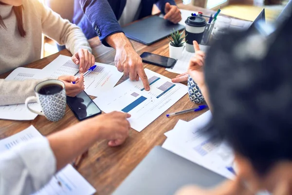 Group Business Workers Working Together Office — Stock Photo, Image