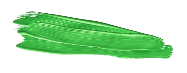 Зелений Штрих Пензля Ізольовано Білому Тлі — стокове фото
