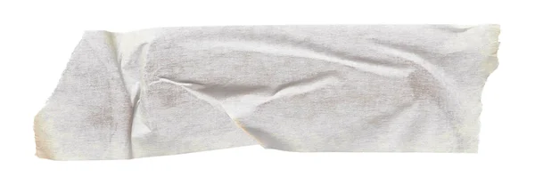 Weißes Klebeband Auf Isoliertem Hintergrund Leere Befestigungsverpackung Faltiger Aufkleber — Stockfoto